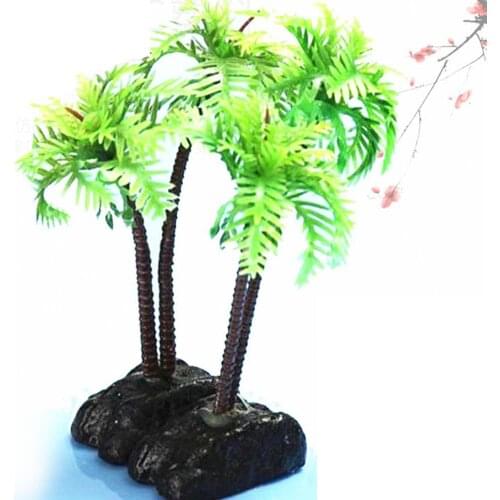 Bonsai Accessories Plastic Simulation Water Plants Small Coconut Tree Fish Tank Aquariums Landscape