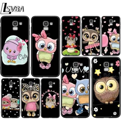 Lovely Animal Owl for Samsung Galaxy J2 J3 J4 Core J5 J6 J7 J8 Prime duo Plus 2018 2017 2016 Silicone Phone Cover