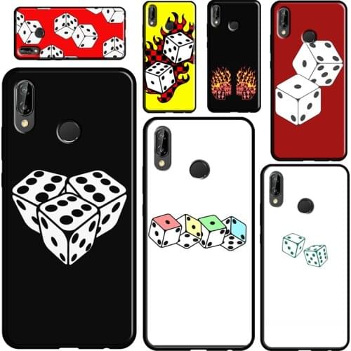 Lucky Dice Case For Huawei P30 P40 P10 P20 Lite P Smart 2021 Nova 5T Cover For Honor 20 Pro 8X 9X 10i