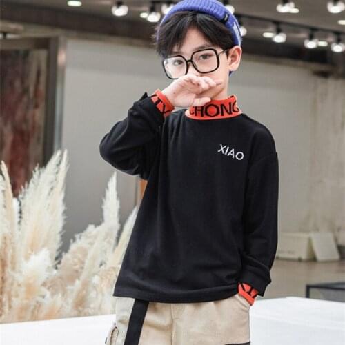 High Neck Spring Autumn Boys Sweatshirts Jacket Coat Kids Overcoat Outwear Teenager Tops Children Clothes Formal High Quality