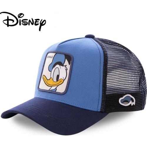 Disney Donald Blue Net Hat Summer Baseball Cap Women Men Mesh Snapback Cartoon Caps