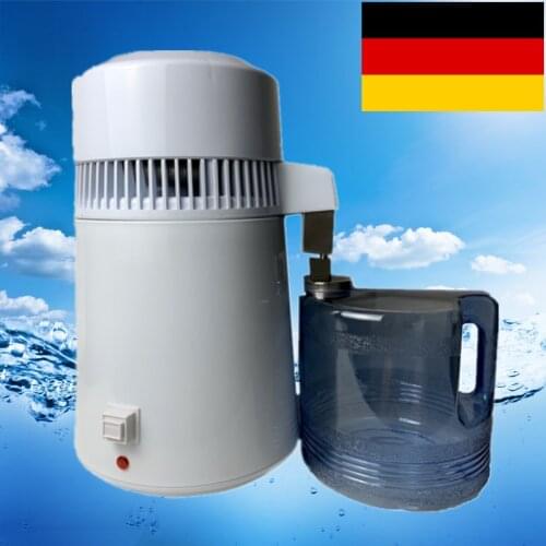 4L Household Pure Water Distiller Machine Distilled Water Distillation Purifier Filter Stainless Steel Glass Jar Carbon Filter