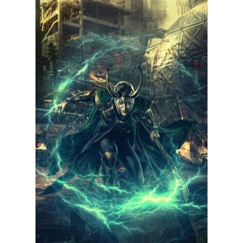 Home Decor Thor 1 loki The Dark World Movie-Silk Art Poster Wall Sticker Decoration Gift