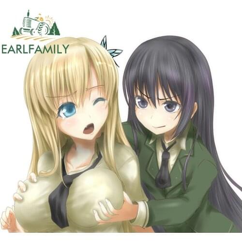 EARLFAMILY 13cm x 10.9cm for Citrus Motorcycle Car Sticker Anime Camper Decal Vinyl Waterproof Scratch-Proof Car Door Protector