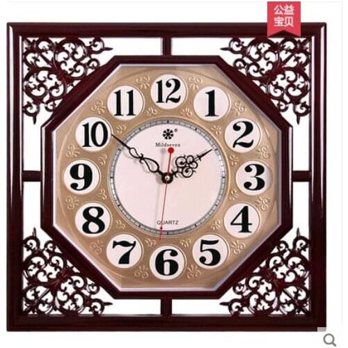 Idea square sitting living room Chinese family electronic quartz Clock calendar watches in statues Home wedding decoration dies