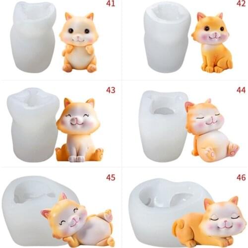 Stereo Cat Mold Epoxy Silicone Cute Animal Shape Resin Casting Molds Excellent Gift for Friends Family DIY Activities