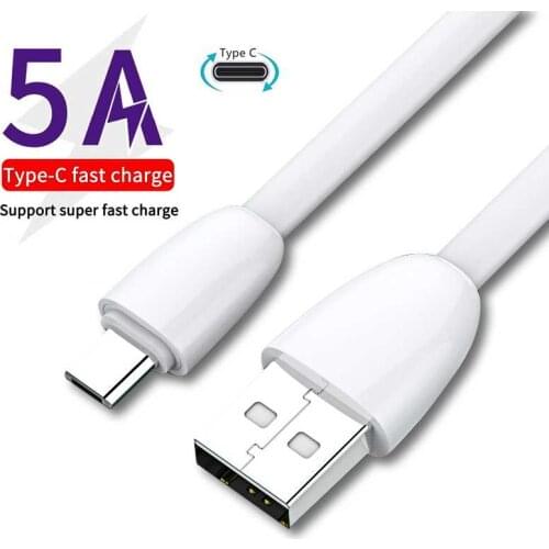 Type C Cable 5A Fast Charging Cable USB C Cable For Samsung Huawei Xiaomi USB Type C Fast Charger Phone Cord Wire