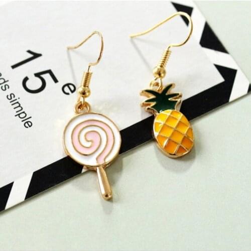 Fashion Cool Lollipop Pineapple Pendant Earrings Exaggerated Personality Earring for Women Party Gifts Classic Earrings Trendy