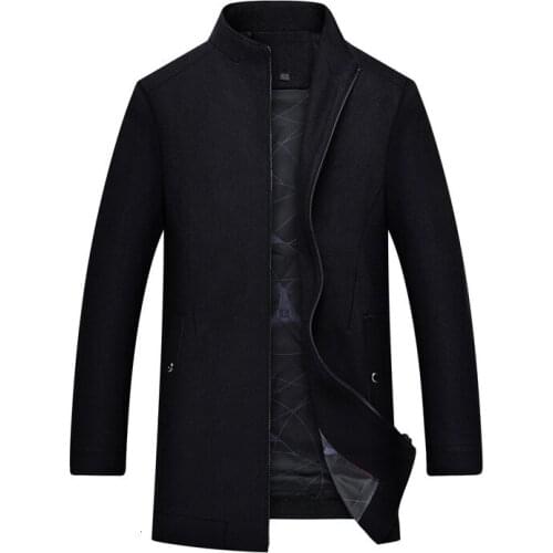 Plus 10XL 8XL 6XL 5X 2020 Fashion Mens Wool Coat Winter Warm Solid Color Long Trench Jacket Male Business Casual Overcoat Parka