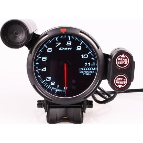 New 3.75" Universal 0~1100 RPM Tachometer Gauge Meter With Shift light 7 Colors backlight Adjustable for Auto Car