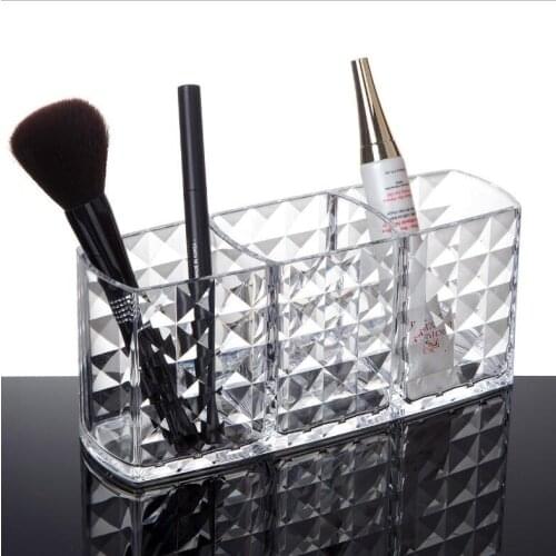 Manicure File Storage Organizer Transparent Acrylic Box Nail Art Case Empty Nail Brush Polish Pen tools Holder
