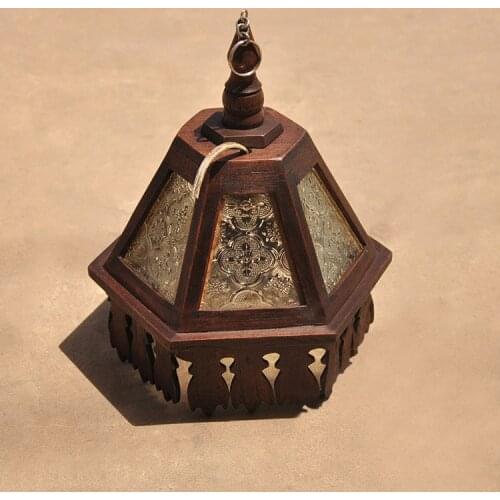 Southeast Asian pendant lamps solid wood carving hotel restaurant bar personality corridor balcony Retro pendant lights ZA MZ124