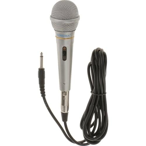 AK-319 Professional Pure Vocal Dynamic Microphone Wired Microphone - Silver Vocal Microphone Mike Karaoke Microphones