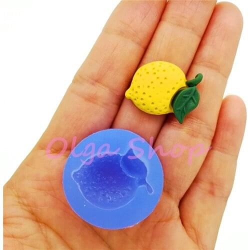 SYL179 23.3mm x 18.7mm Lemon Silicone Mold Fondant Cake Decoration Candy Resin Clay Earrings Necklace Craft Soap Candle