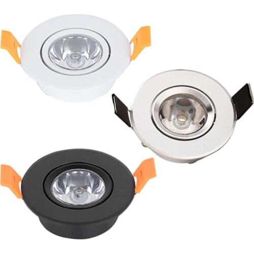 LED Mini Spotlight 1W 3W Cutout 50-60mm Recessed Lighting AC110V 220V Home Kitchen Ceiling Light for cabinet counter showcase