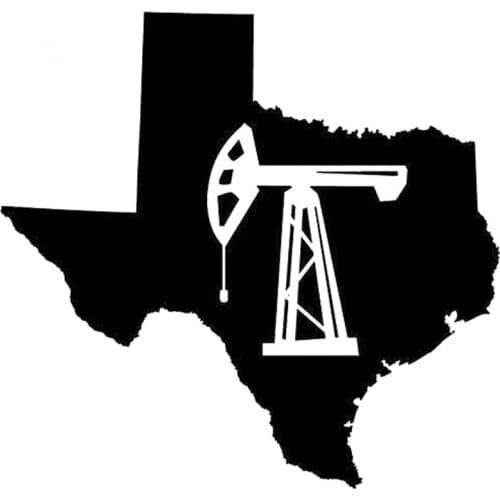 13.3cm*14cm Texas State Oilfield Oil Pump Jack Vinyl Car Styling Stickers