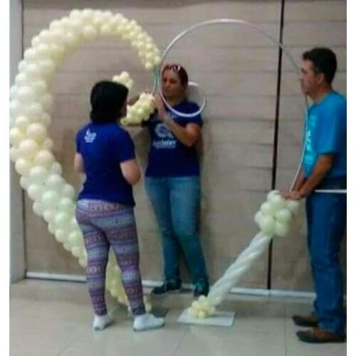 7x7.3ft Heart shaped balloon arch wedding decor
