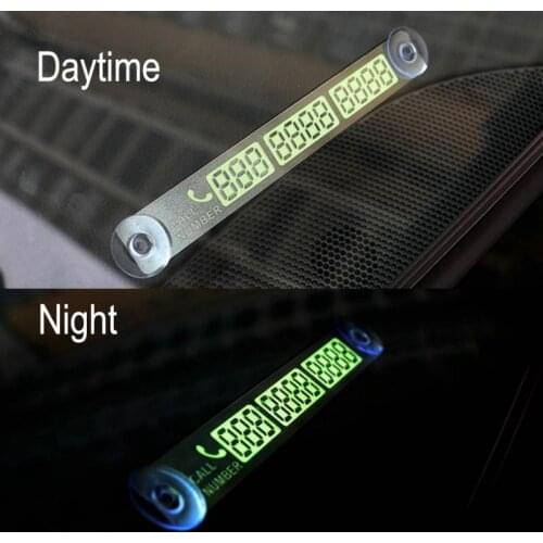 Temporary parking card night light suction cup number card for Mitsubishi ASX Outlander Lancer Evolution Pajero Eclipse Grandis