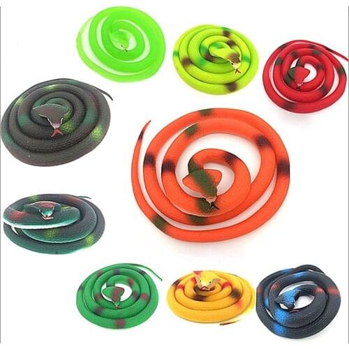 130cm Fun Toy Soft Rubber Snake Safari Garden Props Prank Funny Gadgets Halloween Party Practical Jokes Gag Toys