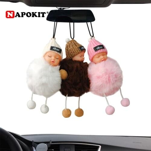 Funny Cute Baby Kids Model Home and Car Decor Christmas Ornaments 3D Auto Car Cartoon Doll Pendant Interior Decorations Trim