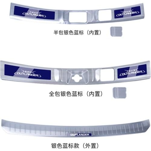 304 Stainless Steel Rear Shock Protector Sill Trunk Tread Trim Board For Mitsubishi Outlander 2016 2017 2018 Car styling