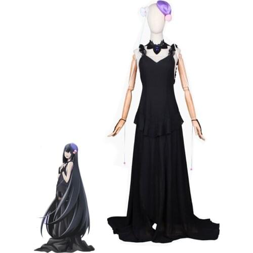 Anime Vivy Fluorite Eyes Song Ophelia Cosplay Costumes Women Black Formal Dress With Hat Halloween Carnival Uniform Custom Made