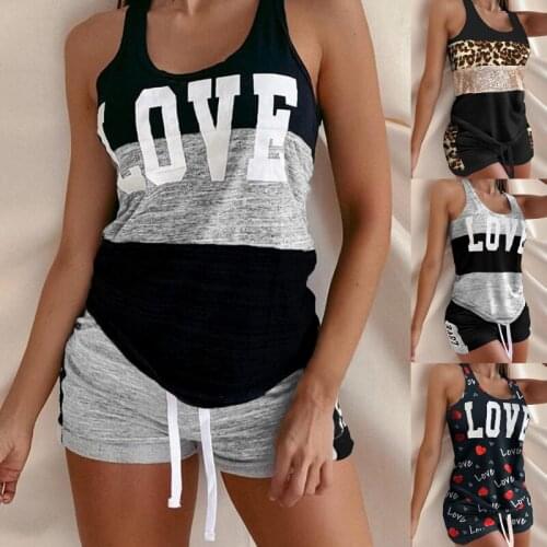 2 Pcs Set Vest And Shorts Suit New WomenS Deep U-Neck Casual 2 Piece Set Hot Summer Womens Clothing 4 Color New