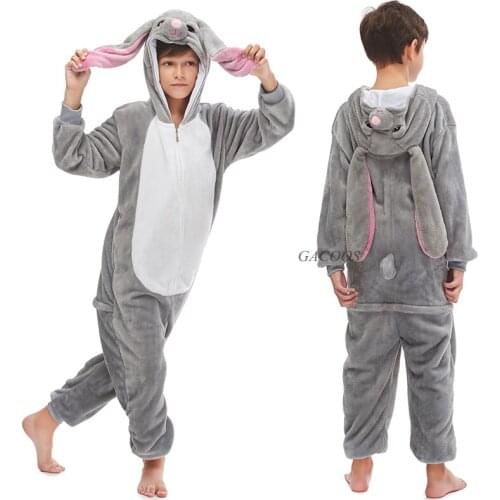 Girls Boys Winter Kugurumi Pajamas Unicorn Cartoon Anime Pyjamas Kids Onesies Sleepwear Flannel Panda Children Licorne Pajamas