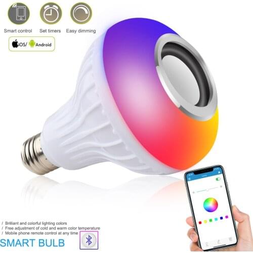 1-4pcs RGB Smart Music Bulb LED Lamp Light Wireless Bluetooth Speaker APP Bulbs E27 for Home Party Lighting Decor Remote Control