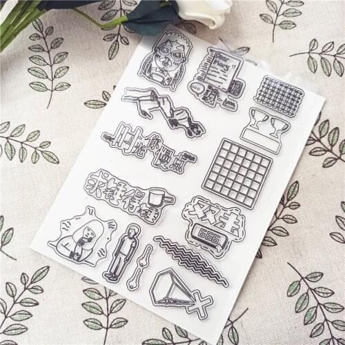 11x16CM selling Cute icon transparent seal clear stamps silicone seal roller stamps DIY scrapbook album / card production