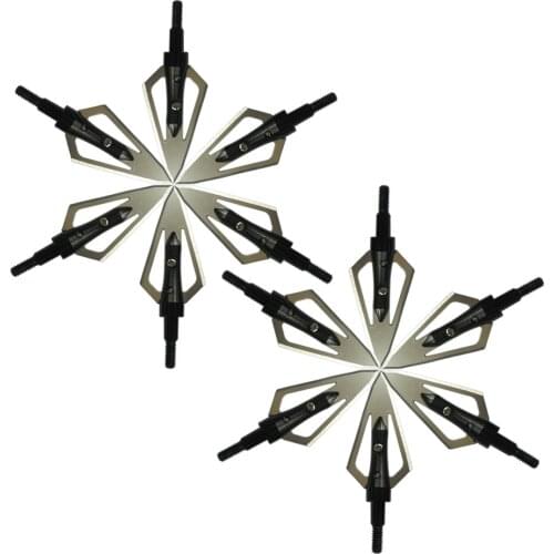 12pcs Hunting Arrowheads Black Broadhead 100 Grain Archery Shooting Broadheads For Fiberglass/Carbon Arrow Hunting