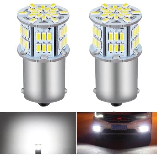 2x P21W 1156 BA15S LED Bulb For Skoda Superb Octavia 2 FL 2010 2011 2012 2013 LED Daytime Running Light DRL Lamp 1500LM White
