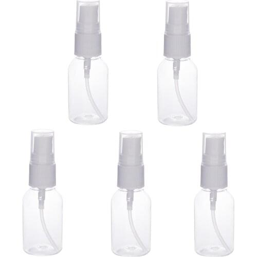 5Pcs/Pack Portable Small Transparent Plastic Spray Bottle Portable Hydrating Makeup Bottles 30ml/50ml/100ml Color Random