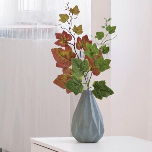 6pcs Handmade Artificial Maple Leaf Branch Home Decoration Simulation Plants Ornament Artificial Flower