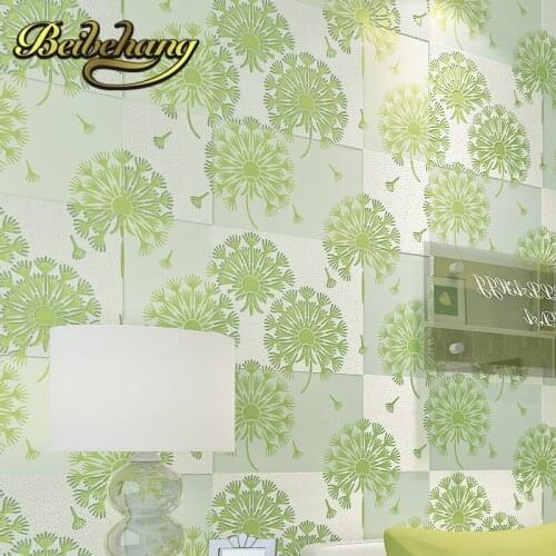 Beibehang 3D stereoscopic thick dandelion bedroom modern minimalist living room TV backdrop idyllic wallpaper,papel de parede