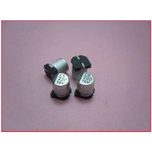 Free Shipping!!! 10pcs The new SMD aluminum electrolytic capacitors / 16V 220UF / solid capacitors /Electronic Component