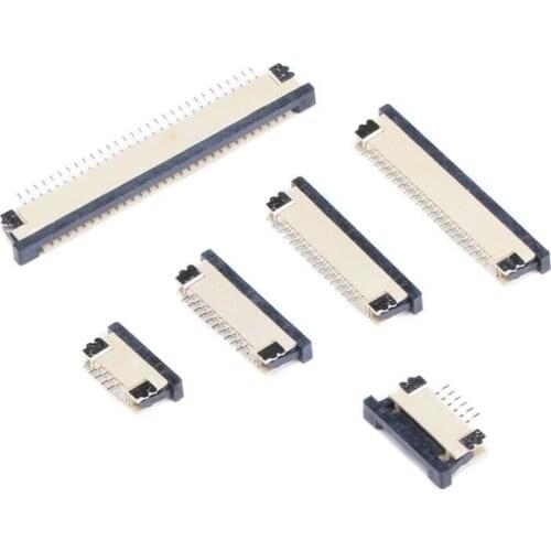 Free shipping 100PCS / LOT 1.0 MM after FC 6 p/FPC soft ribbon cable connector Flat row of seats