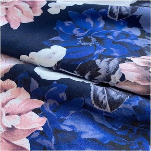 Width 59" Glossy Draping Resistant Acetate Like Chiffon Fabric By The Half Yard For Dress Shirt Cheongsam Material
