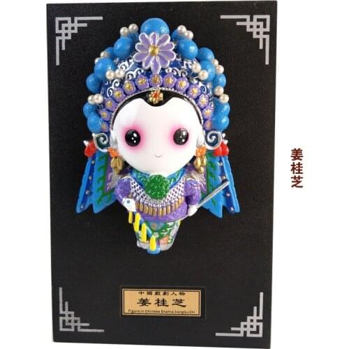 Peking Opera Characters Face Mask Pendant Clay Sculpture Three Kingdoms Character Decoration