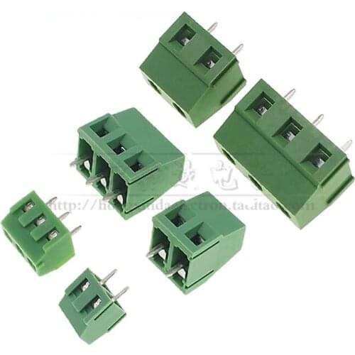 100 pcs KF128 3.81/5.0/7.5MM terminal block green can be spliced screw PCB terminal