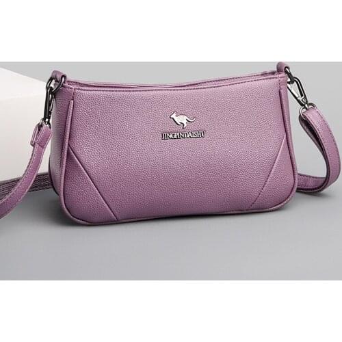 Small Soft PU Leather Crossbody Bags For Women Causal Winter Simple Shoulder Bags Luxury Trending Branded Handbags and Purses