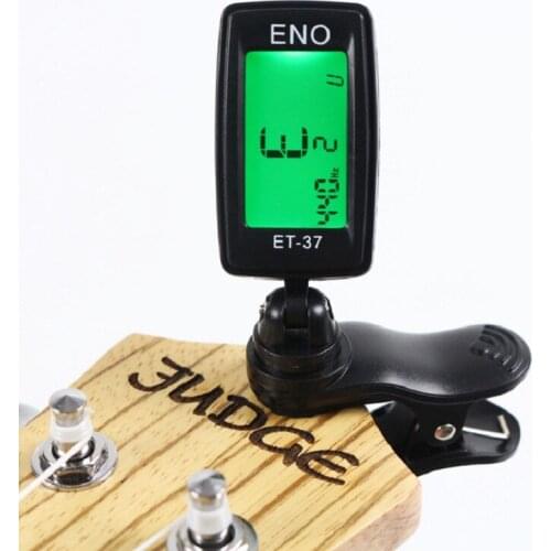ENO ET-37 LCD Mini Clip-on Electronic Guitar Chromatic Bass Violin Ukulele Tuner Wind Instrument Universal