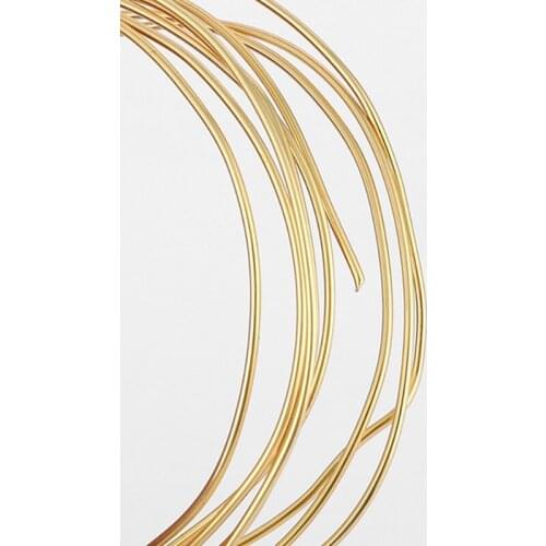 0.3-1.0mm 2m Vacuum plating Gold Silver copper Winding gold thread Soft twine Wire cord for making jewelry material accessories