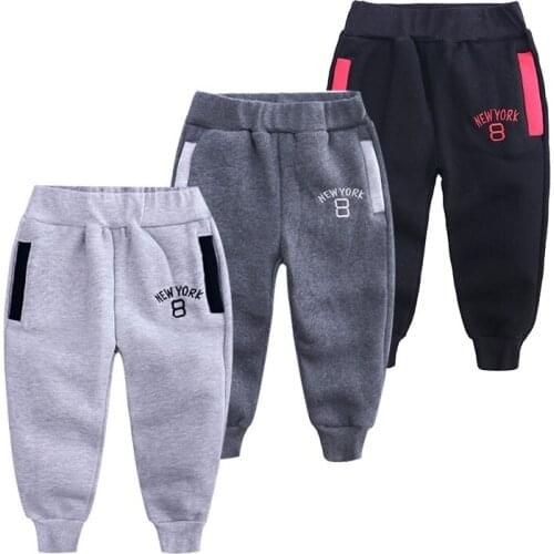 2021 Spring Autumn New Casual Kids Trousers Boys Cotton Letter Straight Elastic Waist Sports Pant Baby Outwear Clothing for 2-7Y