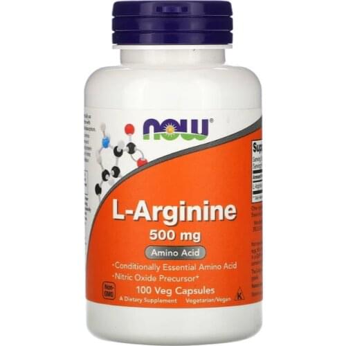 Now Foods, L-Arginine, 500 mg, 100 Veg Capsules