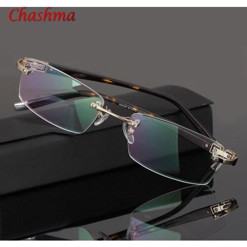 Glasses Frame Men and Women Fashion Spectacle Optical Eyeglasses Rimless Frame Eyewear