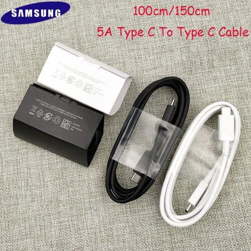 1/1.5M Original Samsung S21 USB Type C Cable To USB C Cable Fast Charging Charger Line 5A For Galaxy Note 20 S20 S21 Ultra A72