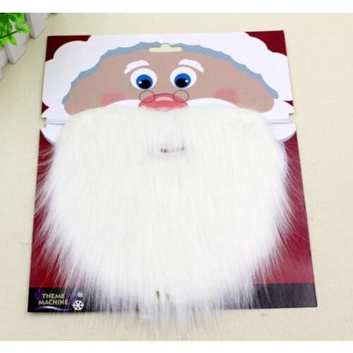 Christmas Santa White Fake Beard Mustache Whiskers Unisex Fancy Dress Xmas Cosplay Party Stage Performance Props SN2873