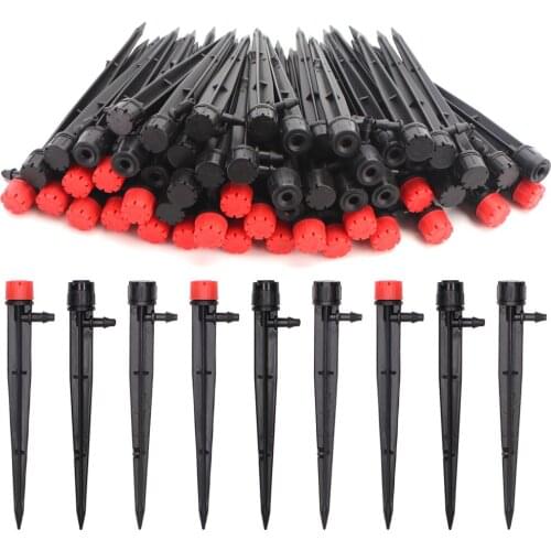 360 Degree Adjustable 13cm Irrigation Dripper Inserting Ground 4/7mm Hose Garden Watering Vortex Sprinkler With 1/4" Connector