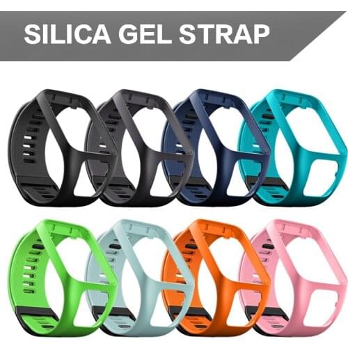 Silicone Sport Watch Band Strap Frame For TomTom Runner 2 3 Spark Cardio Fashion Replacement Watch Strap For Runner 2 3 Spark